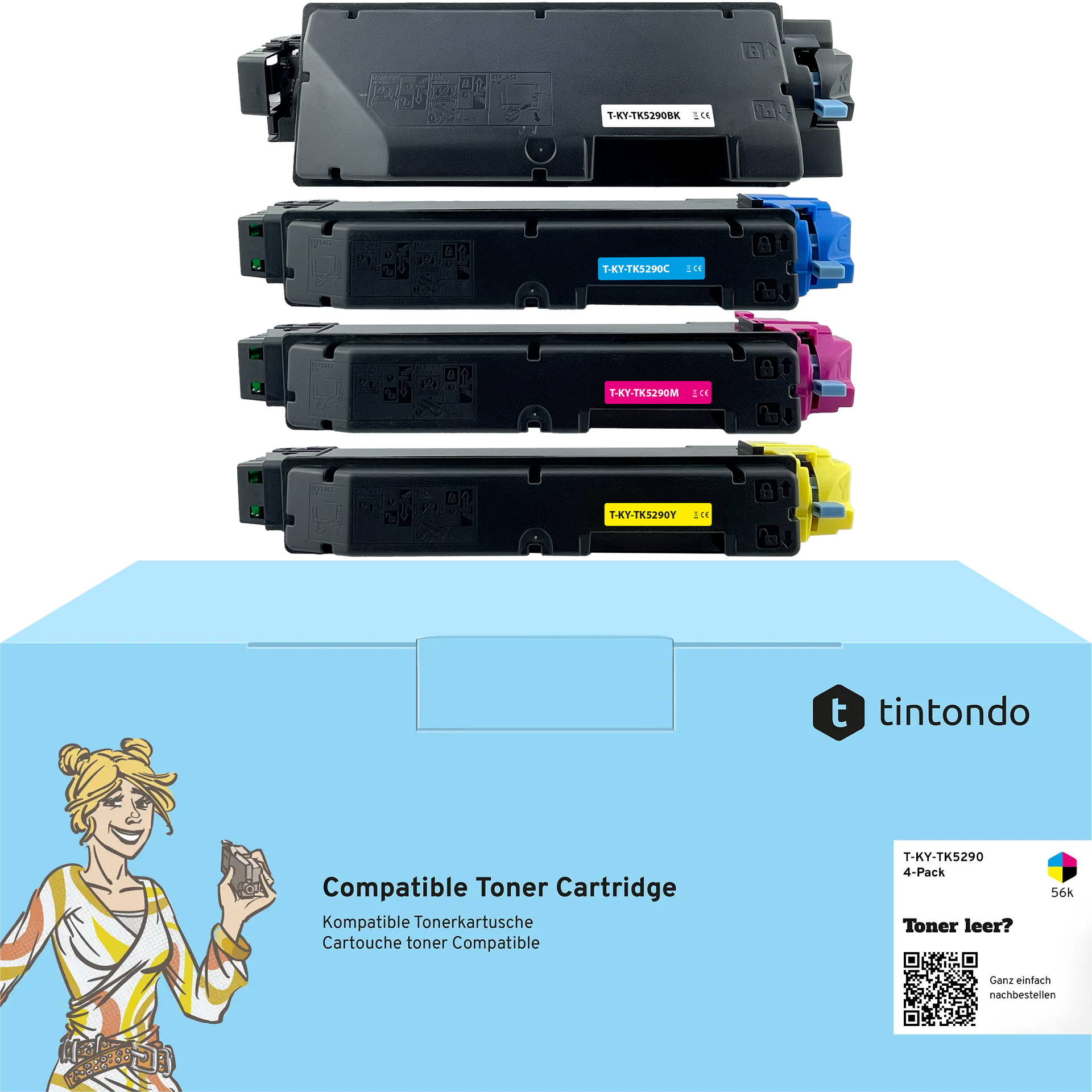 Toner kompatibel für Kyocera TK-5290 BKCMY 4er Set