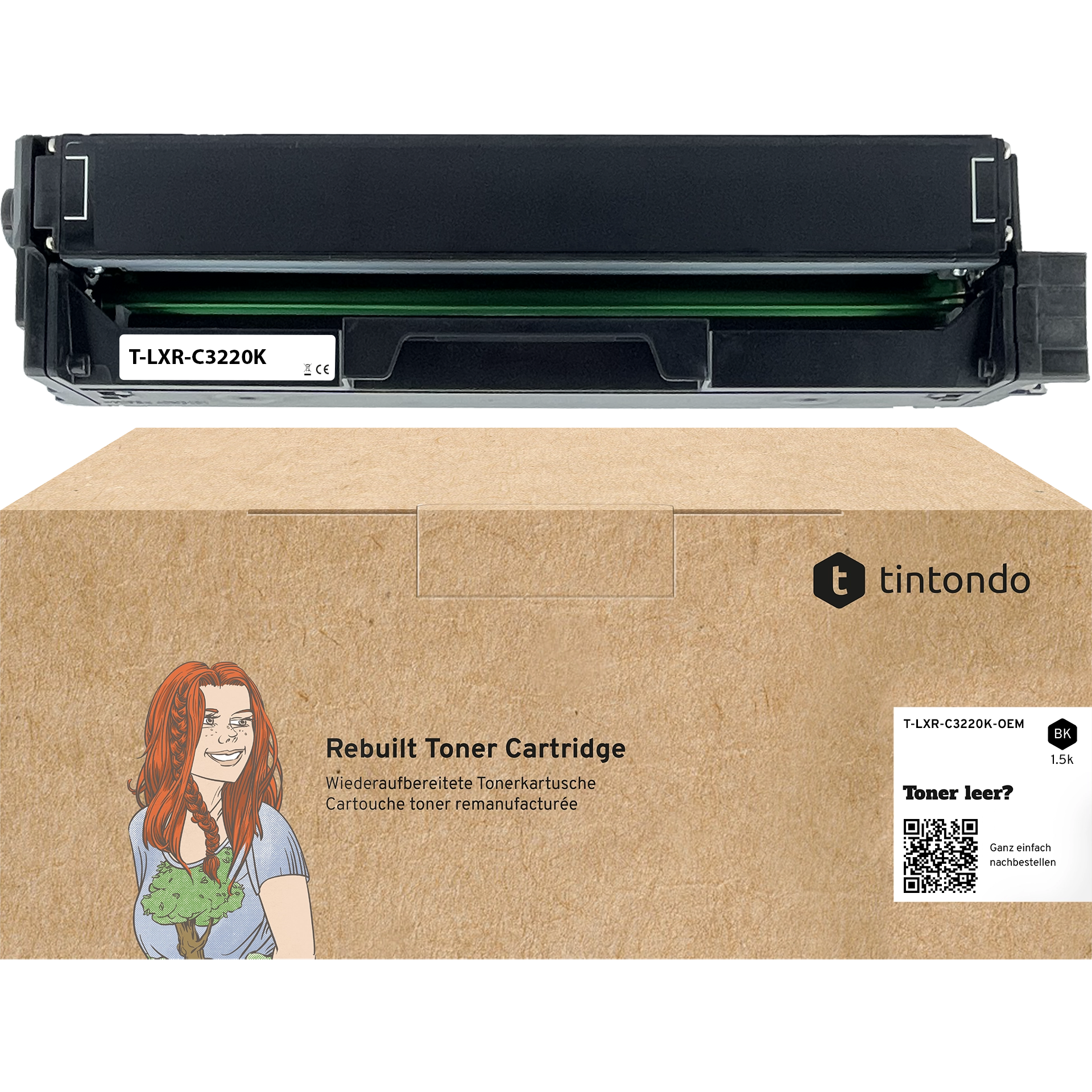 Rebuilt Toner für Lexmark MC3224adwe C3220K0 Schwarz