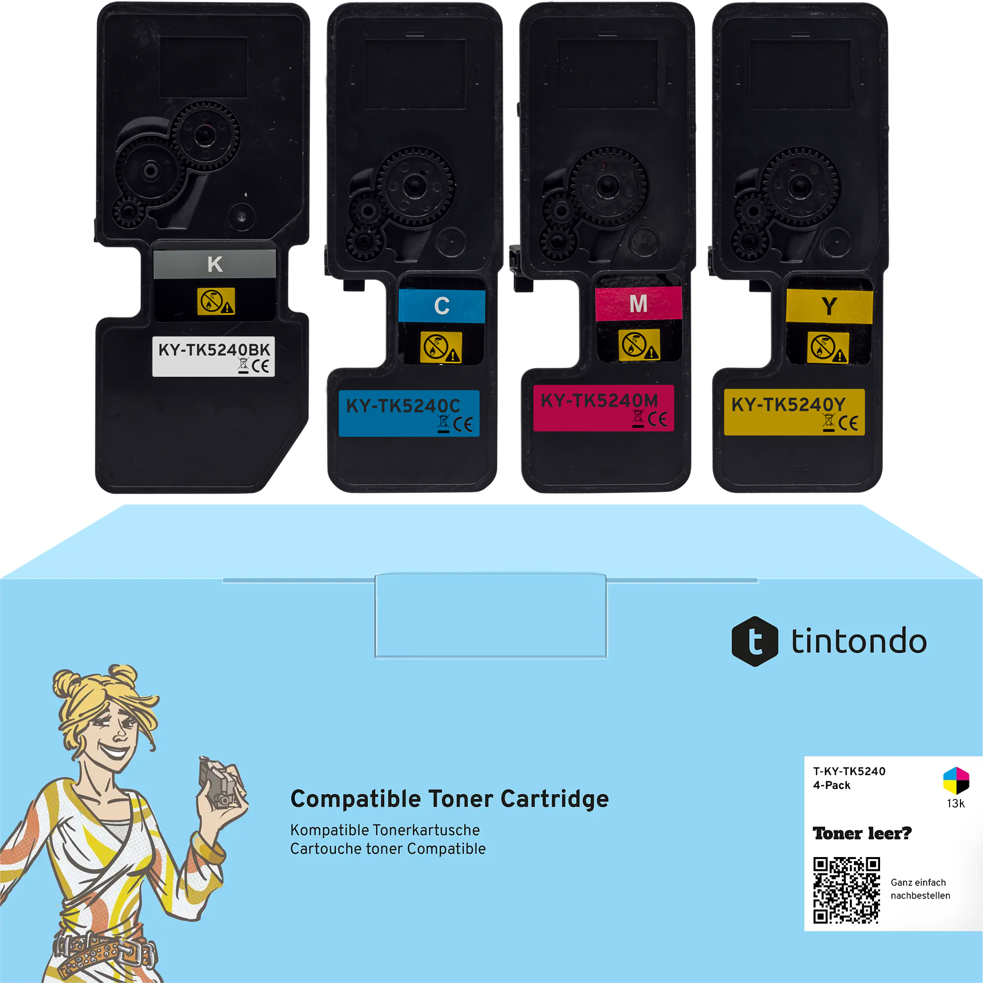 Toner kompatibel für Kyocera ECOSYS P5026cdw TK-5240 BKCMY 4er Set