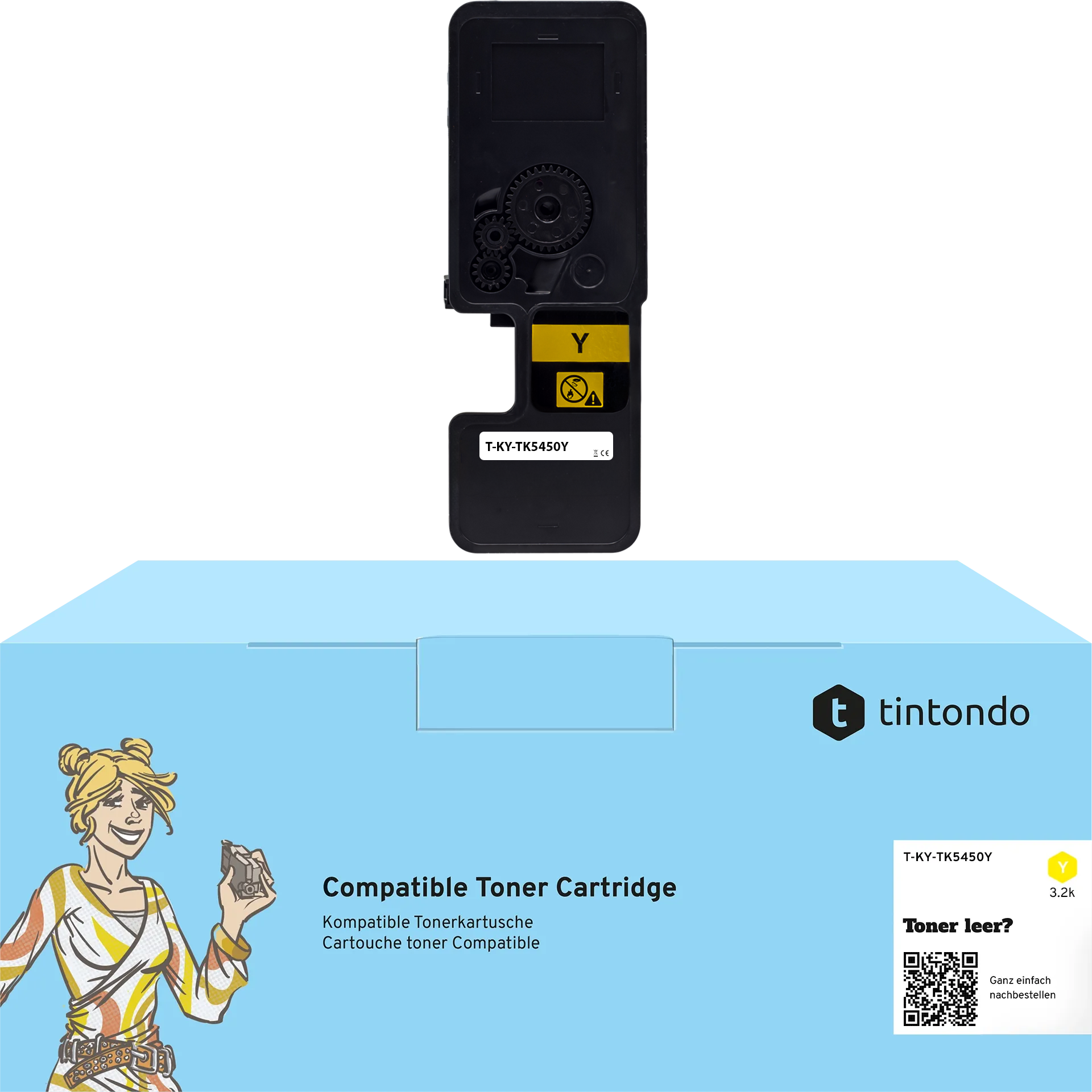 Toner kompatibel für Kyocera TK-5450 Gelb