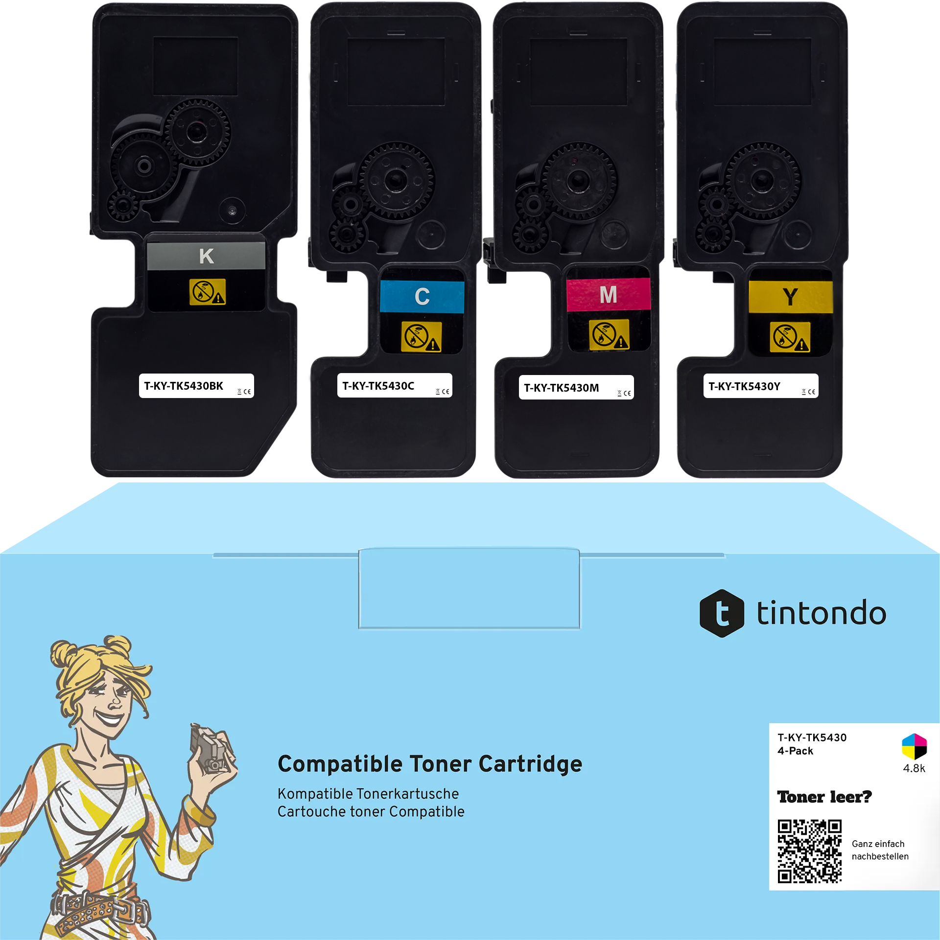 Toner kompatibel für Kyocera TK-5430 BKCMY 4er Set