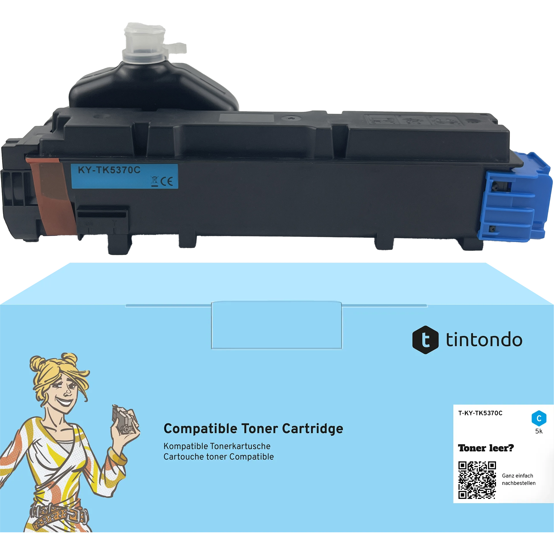 Toner kompatibel für Kyocera TK-5370 Cyan