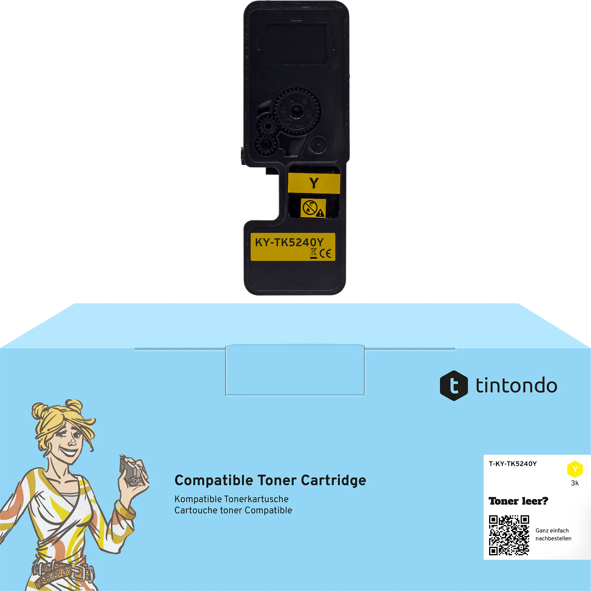 Toner kompatibel für Kyocera ECOSYS P5026cdw TK-5240 Gelb