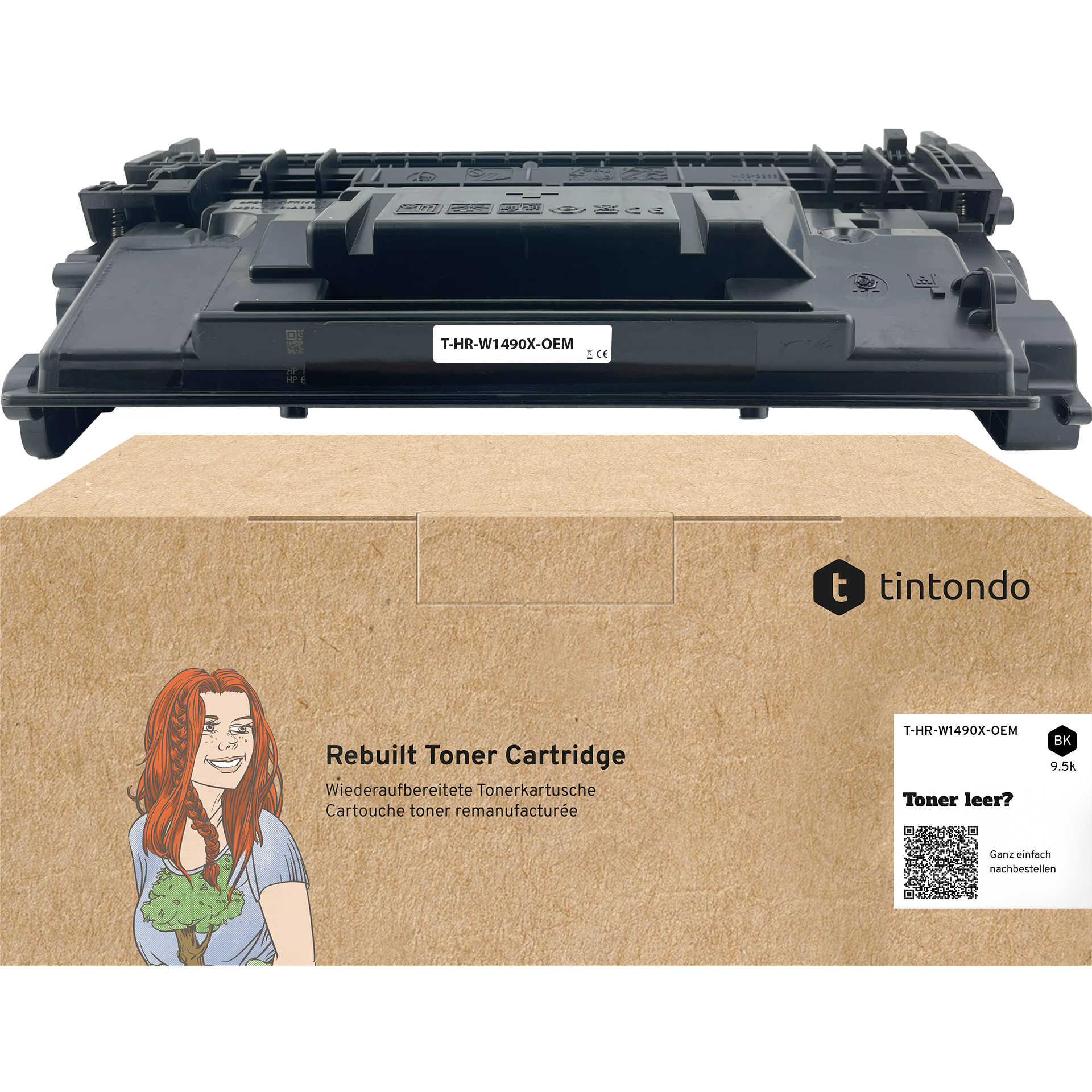 Rebuilt Toner für HP W1490X 149X Schwarz