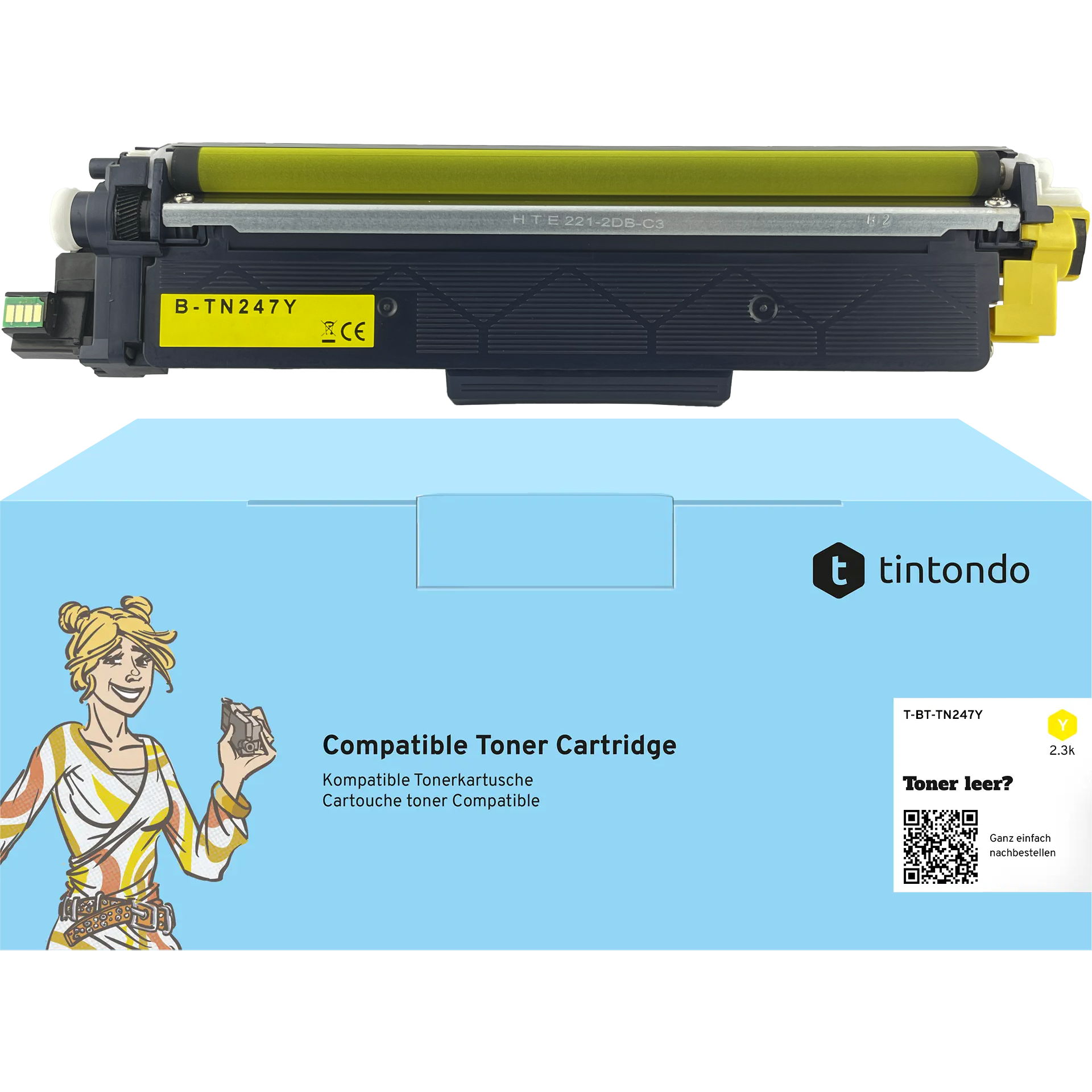 Toner kompatibel für Brother TN-247 Gelb