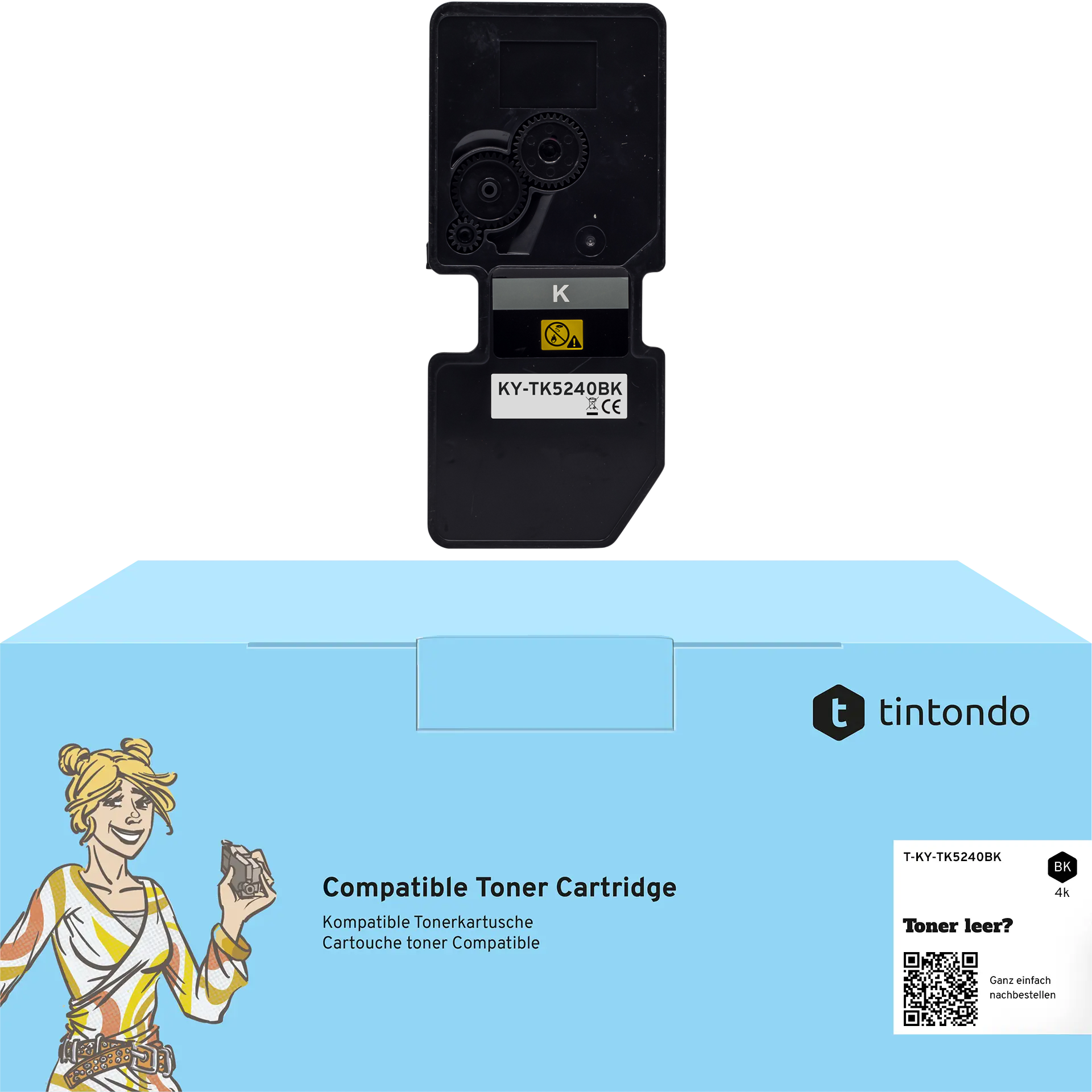 Toner kompatibel für Kyocera ECOSYS P5026cdw TK-5240 Schwarz