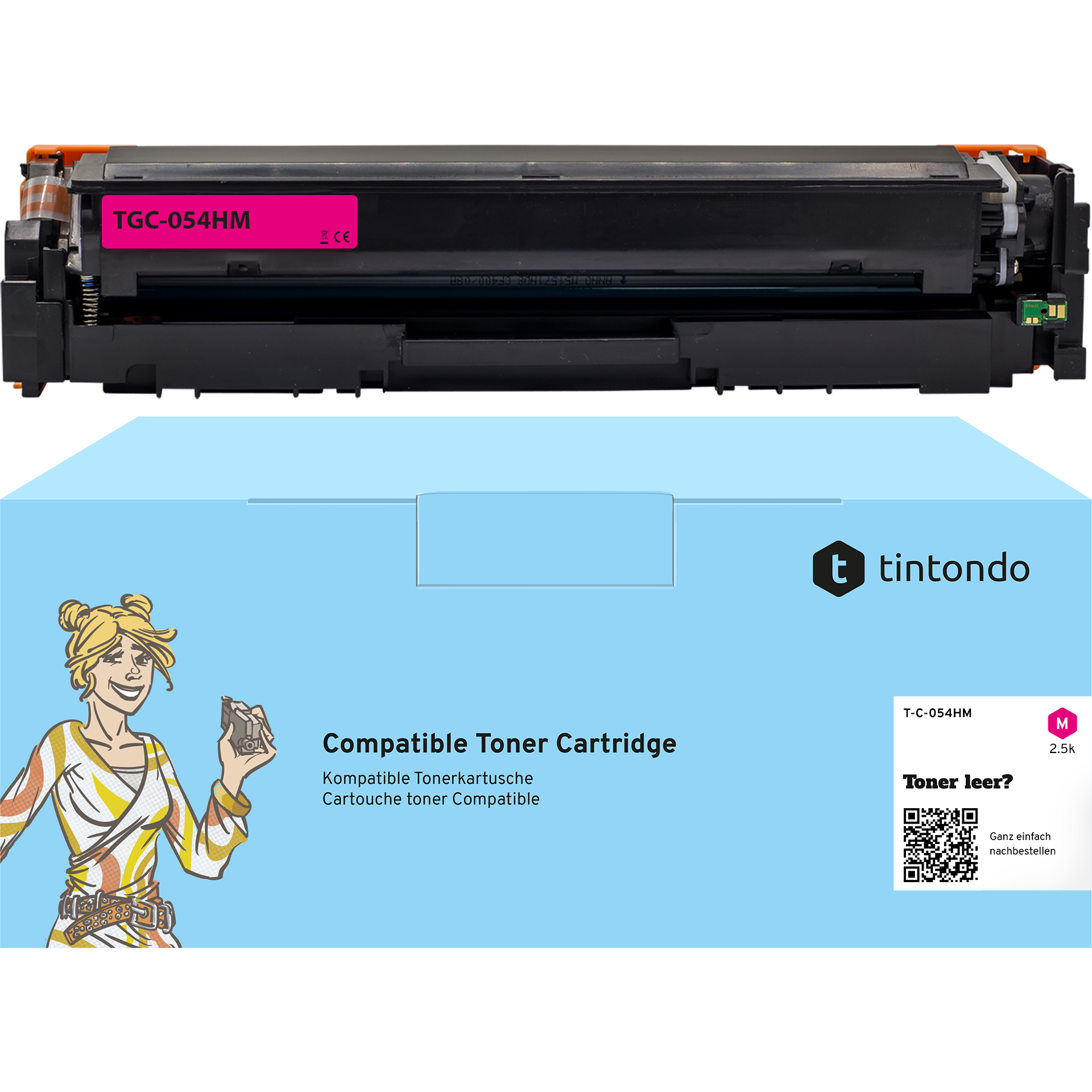 Toner kompatibel für Canon 054H Magenta