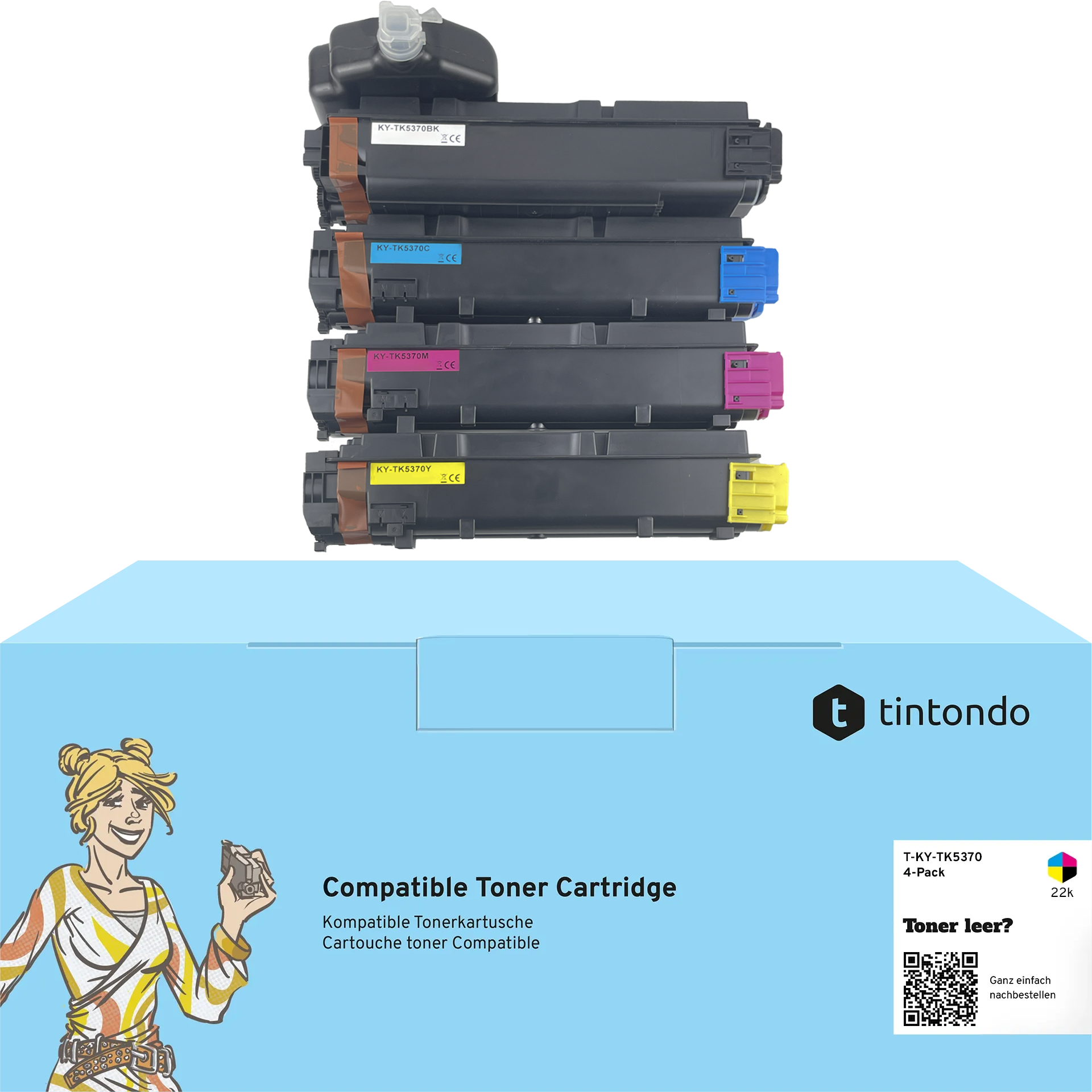 Toner kompatibel für Kyocera TK-5370 BKCMY 4er Set