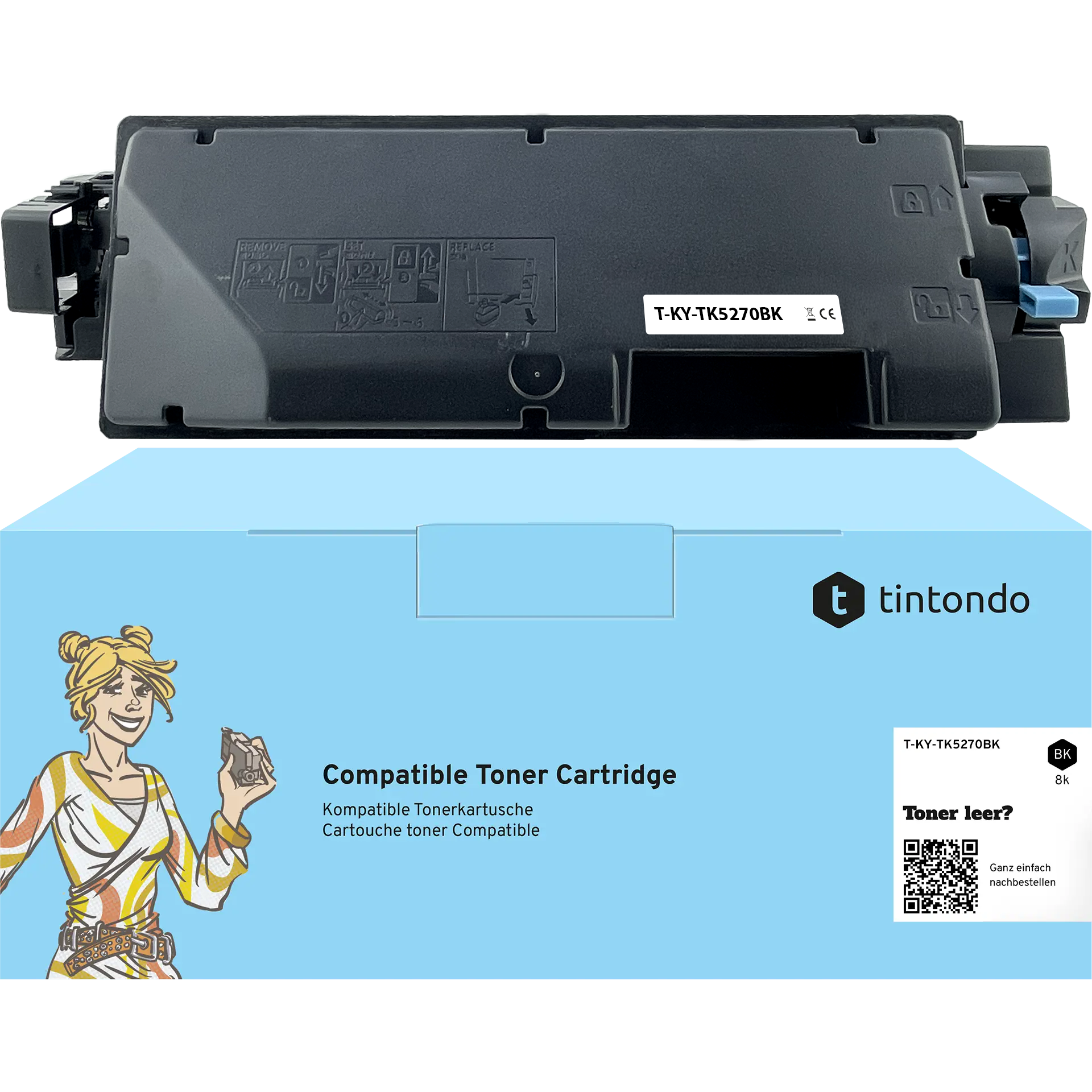 Toner kompatibel für Kyocera TK-5270 Schwarz