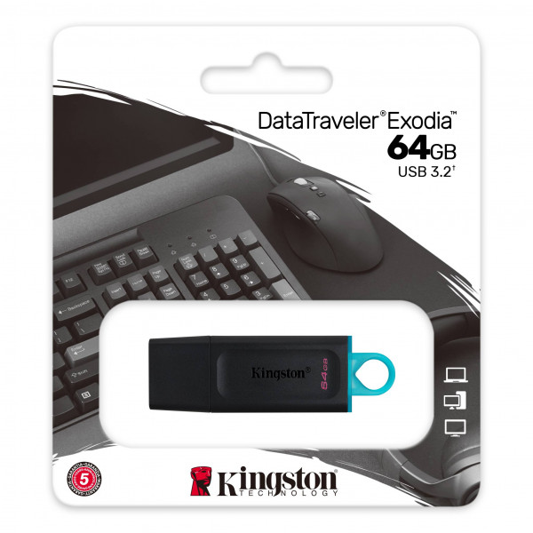 Kingston DataTraveler Exodia 64 GB, USB-Stick, USB-A 3.2 Gen 1