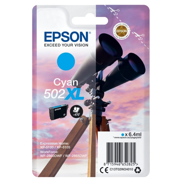 Original Tintenpatrone Epson 502XL cyan (C13T02W24010)