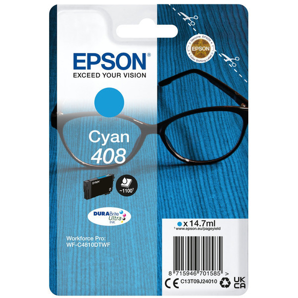 Original Tintenpatrone Epson 408 cyan (C13T09J24010) 