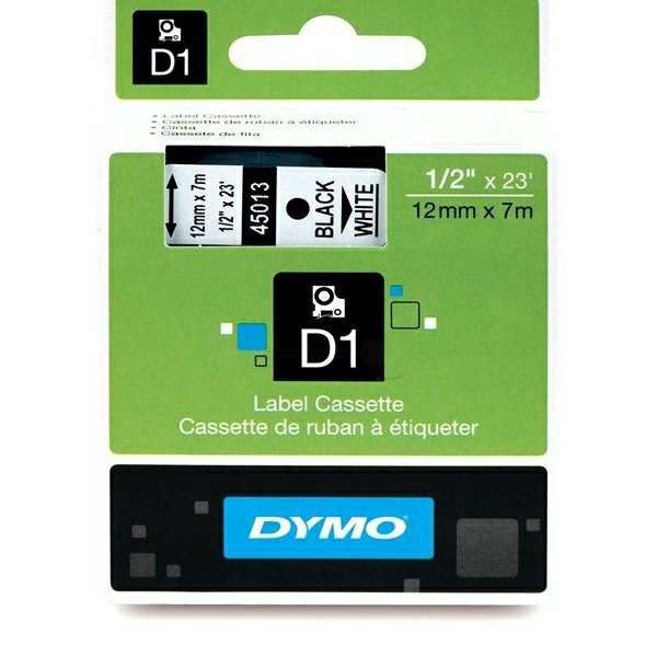 Original Etikettenrolle Dymo S0720530 schwarz auf weiß (12mm x 7m) 