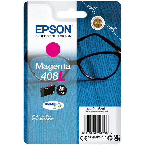 Original Tintenpatrone Epson 408L magenta (C13T09K34010)