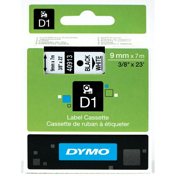 Original Etikettenrolle Dymo S0720680 schwarz auf weiß (9mm x 7m)
